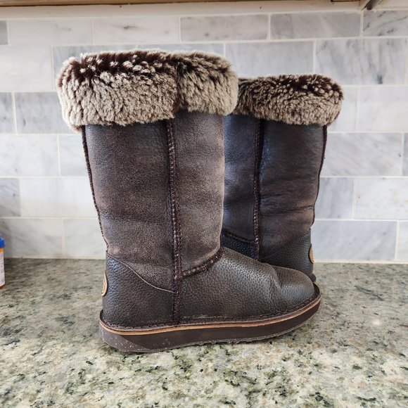 EMU Rare Ashby Australian Sheepskin Boots Chocolate Brown Size 6 W10546 - Picture 7 of 14